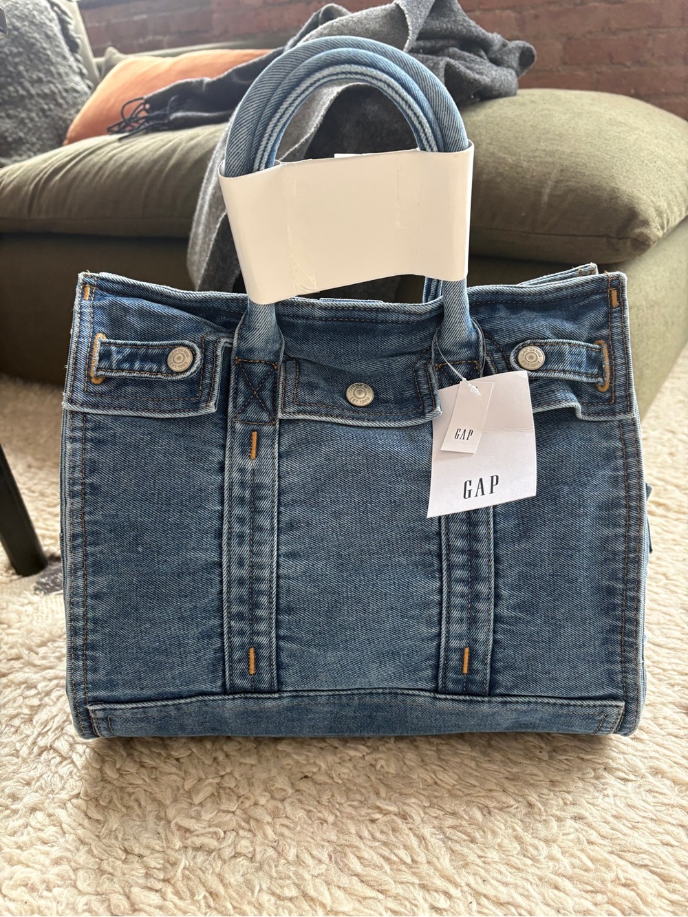 GAP Denim Five Pocket Tote medium wash
